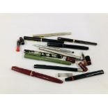 10 PENS TO INCLUDE VINTAGE EXAMPLES SHEAFFER.