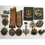 MEDALS: WW1 BWM AND VICTORY TO M2-168257 PTE. J.A.K.LEE. A.S.C.