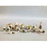 A COLLECTION OF APPROX 16 PIECES OF ASSORTED CRESTED WARE.