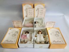 4 BOXED LIMITED EDITION "PAULINE'S" DOLLS TO INCUDE BABY BALLERINA PINK 633 OF 2600,