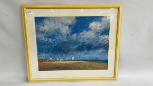 OIL ON BOARD "GT YARMOUTH BEACH" BEARING SIGNATURE COLIN GILES, 48 X 63.5CM.