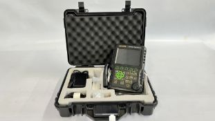 MFD350B ULTRA SONIC FLAW DETECTOR CASED WITH ACCESSORIES AND INSTRUCTIONS - SOLD AS SEEN.