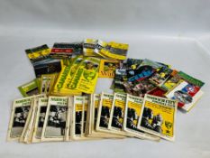 A BOX CONTAINING VINTAGE NORWICH CITY FC PROGRAMMES TO INCLUDE APPROX 180 ASSORTED HOME 1958-1995,