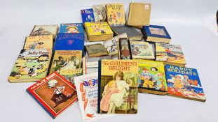 BOX OF ASSORTED VINTAGE BOOKS INCLUDING CHILDREN'S ETC.