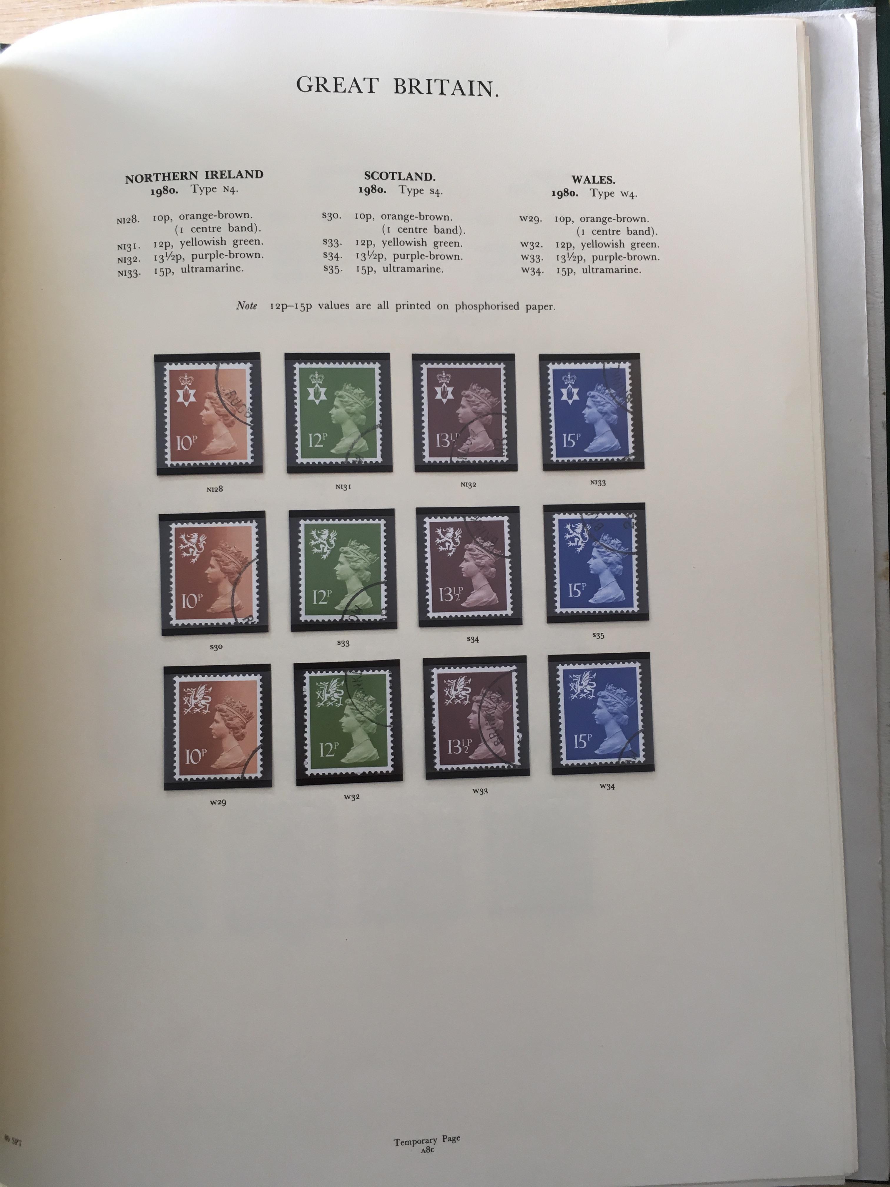 STAMPS:; BOX WITH GB COLLECTIONS IN SEVEN ALBUMS, QE2 WILDINGS, COMMEMS, - Image 6 of 38