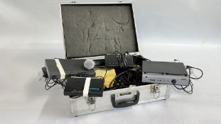 CASE CONTAINING VARIOUS WIRELESS MICROPHONE EQUIPMENT - SOLD AS SEEN.