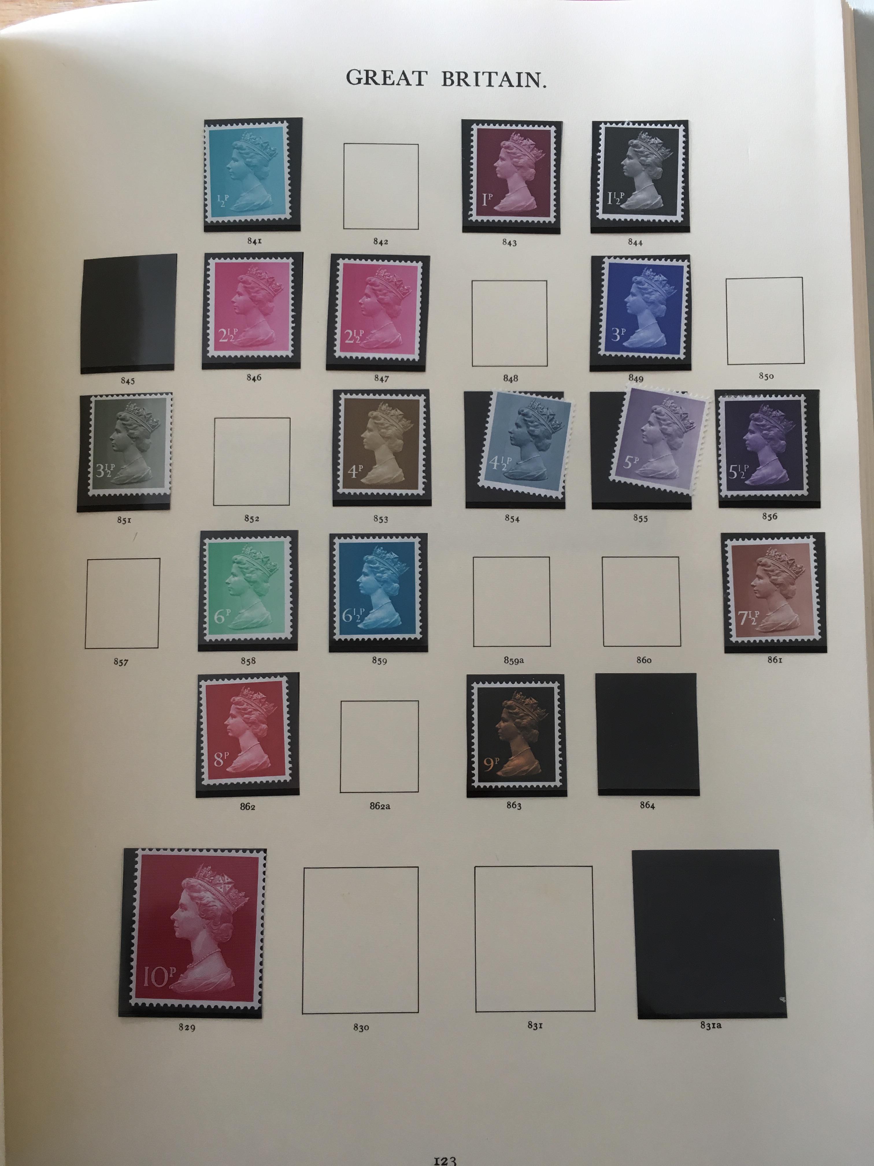 STAMPS:; BOX WITH GB COLLECTIONS IN SEVEN ALBUMS, QE2 WILDINGS, COMMEMS, - Image 5 of 38