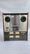 TEAC A-3340S 4 CHANNEL SIMUL-SYNC STEREO REEL TO REEL TAPE DECK (NO CABLE SUPPLIED) - SOLD AS SEEN.