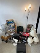 "CLASSIC" COMPACT LUGGAGE BAG, 3 TABLE LAMPS & AN ADJUSTABLE EXAMPLE EPSON PICTURE MATE 500,