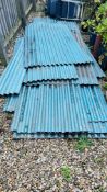APPROXIMATELY 15 USED TIN ROOFING SHEETS LARGEST W 114CM X L 416CM, SOME A/F.