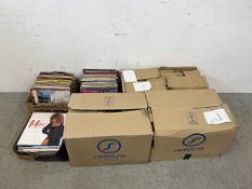 7 BOXES CONTAINING LARGE QUANTITY OF MIXED RECORDS INCLUDING SINGLES, 75RPM, 45RPM ETC.