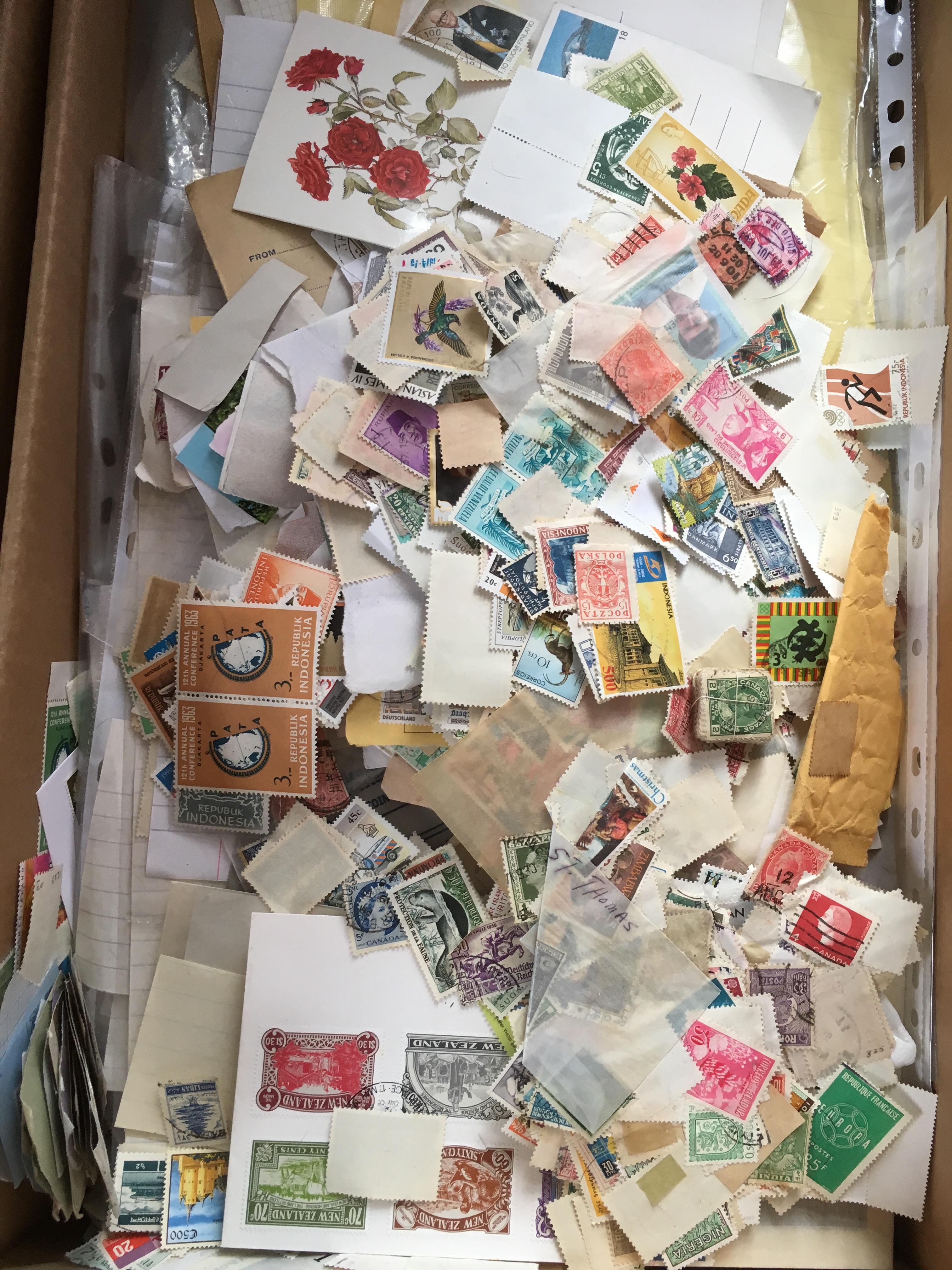 STAMPS: FIVE CARTONS WITH AN EXTENSIVE ALL WORLD ACCUMULATION FOR SORTING ON STOCKCARDS, IN PACKETS, - Image 4 of 6