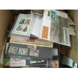 STAMPS: BOX OF MAINLY GB IN PACKETS, ON CARDS AND LOOSE, A FEW COVERS, PRESENTATION PACKS,