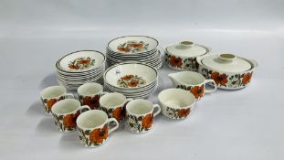 APPROXIMATELY 40 PIECES OF J & G MEAKIN TEA AND DINNERWARE.