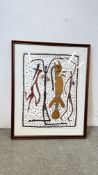 A FRAMED ORIGINAL ABORIGINAL ARTWORK "MIMI SPIRITS,