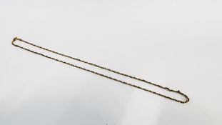 A 9CT GOLD TWIST CHAIN L 45CM.