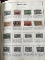 STAMPS: BOX WITH USA COLLECTIONS IN TEN VARIOUS VOLUMES, COVERS, FIRST DAY COVERS, MINT AND USED,