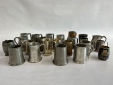 BOX OF MAINLY WW2 MUGS TO INCLUDE NATIONAL FIRE SERVICE, TROPHIES, LIGHT INFANTRY, SPORTING, ETC.
