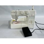 A JOHN LEWIS JL110 SEWING MACHINE COVER & FOOT PEDAL - SOLD AS SEEN.