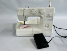 A JOHN LEWIS JL110 SEWING MACHINE COVER & FOOT PEDAL - SOLD AS SEEN.