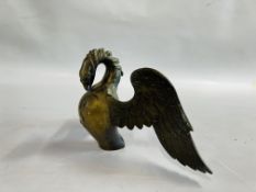 A BRONZE STUDY OF A GRIFFIN CAR MASCOT.