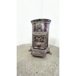 GODIN ENAMELLED SOLID FUEL STOVE.