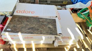 16 PACKS OF "ADORE" NATURE STONE MARBLE EFFECT LVT FLOORING TILES (83 SQ METRES).
