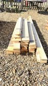12 X BUNDLES OF ASSORTED TIMBER TO INCLUDE FEATHER EDGE AND RAILS.