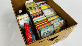 A BOX CONTAINING APPROXIMATELY 100 CHILDREN'S LADYBIRD BOOKS, SOME VINTAGE EXAMPLES.