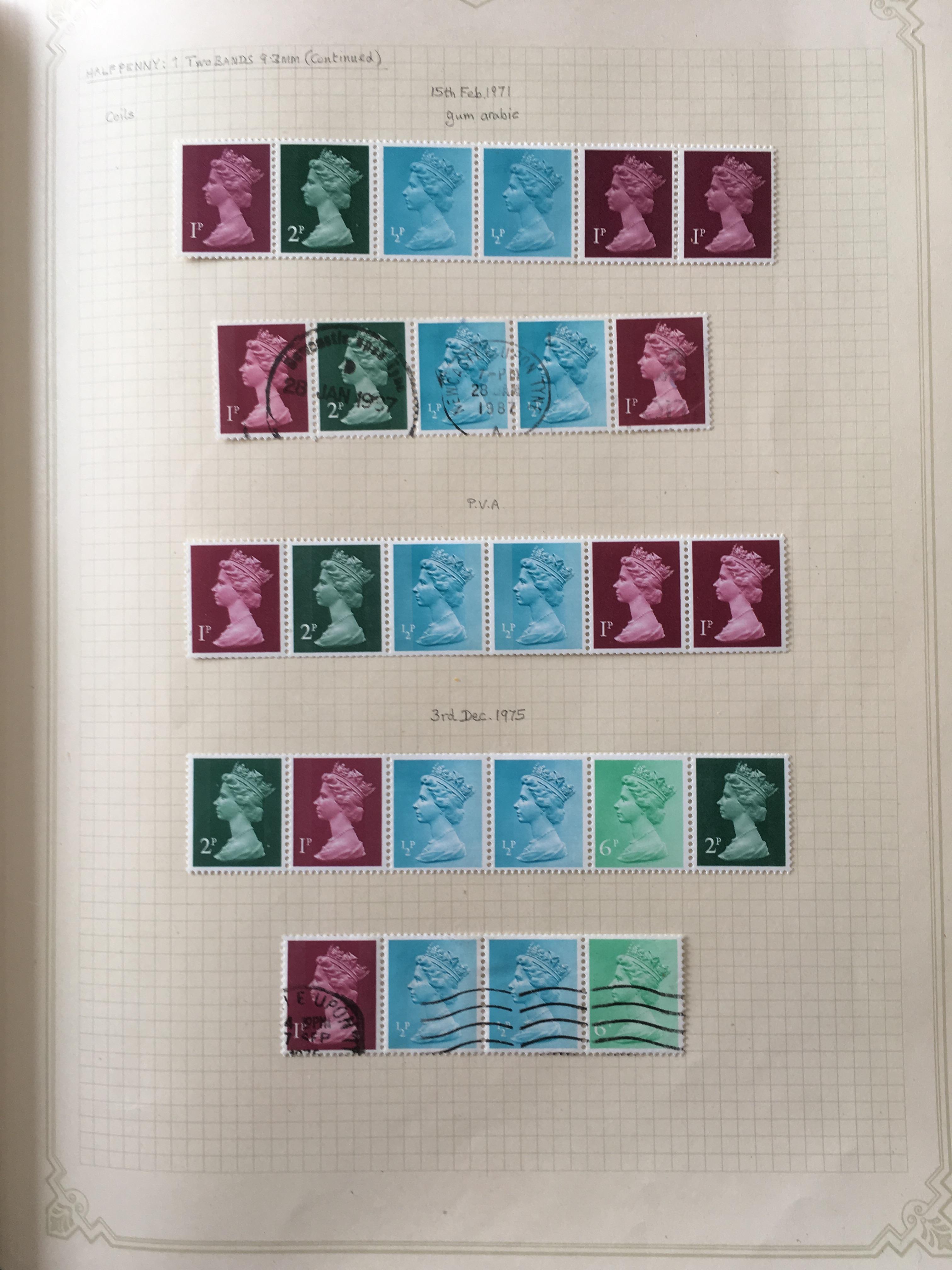 STAMPS:; BOX WITH GB COLLECTIONS IN SEVEN ALBUMS, QE2 WILDINGS, COMMEMS, - Image 30 of 38