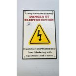 (R) ELECTROCUTION RAILWAY SIGN