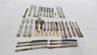 A MIXED GROUP OF SILVER FLATWARE...