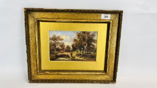 EAST ANGLIAN SCHOOL (19TH CENTURY) 'PAIR OF LANDSCAPES' OIL ON BOARDS,