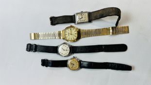 A GROUP OF 4 VINTAGE WRIST WATCHES TO INCLUDE NEWMARK M/S, SEKONDA 17 JEWEL "USSR",