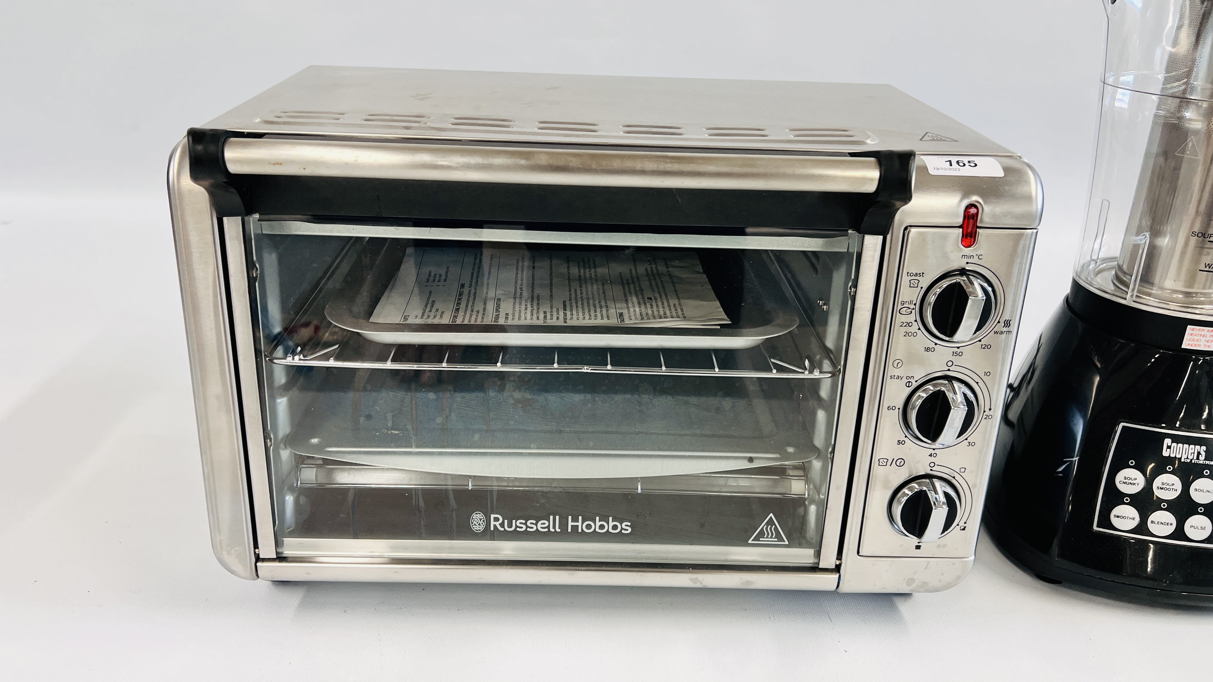 RUSSELL HOBBS STAINLESS STEEL TABLE TOP OVEN, COOPERS COMBI BLENDER, - Image 7 of 9