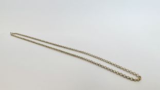 A 9CT GOLD CHAIN, L 44CM.