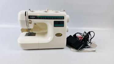 BROTHER PS-33 ELECTRIC QUICK SYSTEM SEWING MACHINE WITH FOOT PEDAL AND INSTRUCTIONS - SOLD AS SEEN.