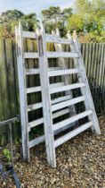 A PAIR OF VINTAGE WOODEN TRESTLES, HEIGHT 170CM.