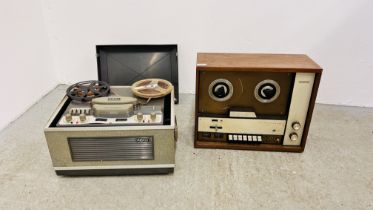 2 VINTAGE REEL TO REEL RECORDS TO INCLUDE SANYO MR800 AND REVOX G36 (COLLECTORS ITEM ONLY)