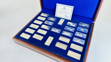 A CASED SET OF SILVER LIMITED EDITION 265/5000 SILVER PROOF INGOTS FROM "THE BIRMINGHAM MINT" TO