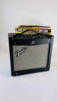 BOXED FENDER MUSTANG 1 PRACTICE AMP - SOLD AS SEEN.