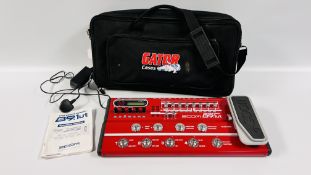 ZOOM B9.1UT BASS EFFECTS CONSOLE IN PROTECTIVE CARRY CASE AND INSTRUCTIONS - SOLD AS SEEN.