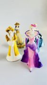 3 COALPORT FIGURINES TO INCLUDE LAURA, AGE OF ELEGANCE ETC.