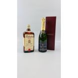 1 X 1 LITRE BOTTLE OF BALLANTINES FINEST SCOTCH WHISKY AND 1 X 750ML BOTTLE OF BECKER BRUT VENICE