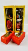 TWO VINTAGE PELHAM PUPPETS TO INCLUDE SS GYPSY & SS DUTCH GIRL IN ORIGINAL BOXES + TWO VINTAGE