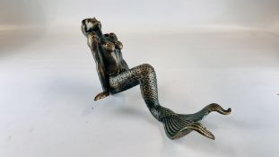 (R) 16" CAST METAL MERMAID.