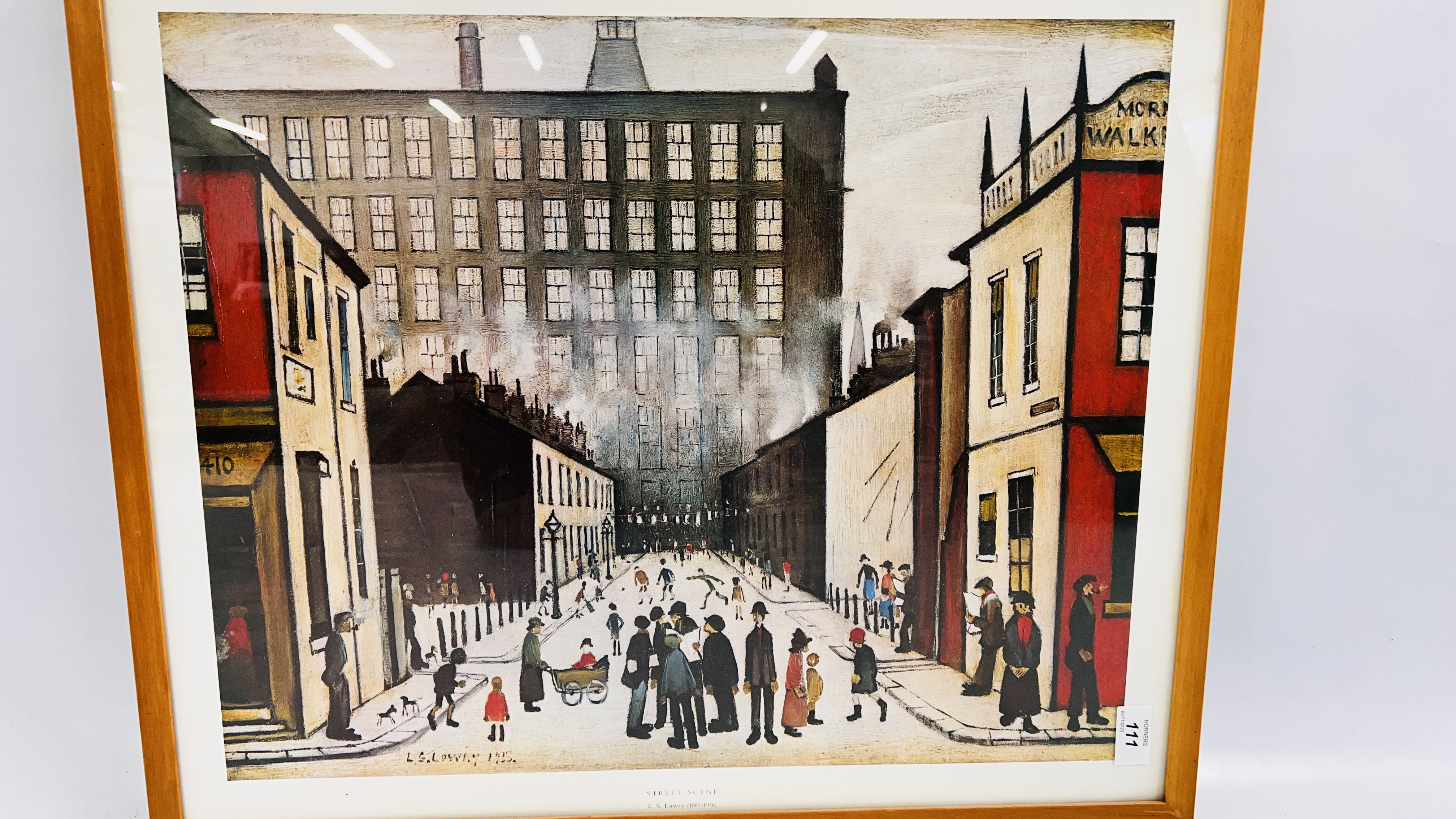 A FRAMED LOWRY PRINT "STREET SCENE" W 53CM X H 43CM. - Image 2 of 4