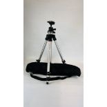MANFROTTO PROFESSIONAL TRIPOD MODEL 144 IN CARRY CASE.