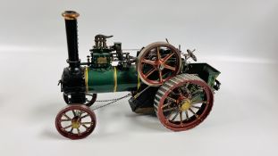 A SCRATCH BUILT MODEL OF A LIVE STEAM TRACTION ENGINE (BOILER REQUIRES CERTIFICATION) BEFORE USE,