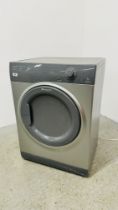 HOTPOINT AQUARIUS 7KG TUMBLE DRYER, SILVER FINISH - SOLD AS SEEN.